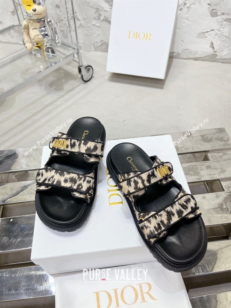 Dior Dioract Slide Sandals in Printed Canvas Beige 2025 0214 (MD-250214003)