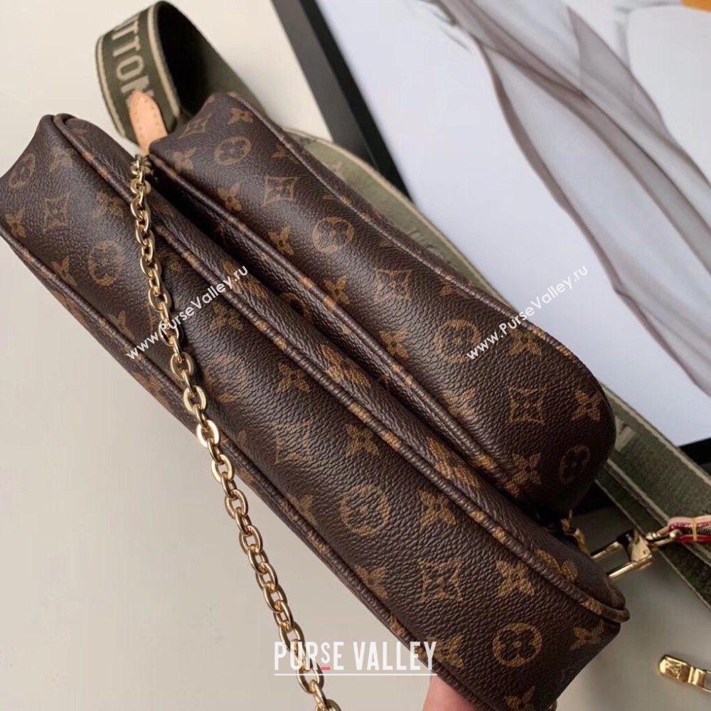 Louis Vuitton Multi-Pochette Accessoires Triple Monogram Canvas Shoulder Bag Green M44813 2024 (KI-240829022)