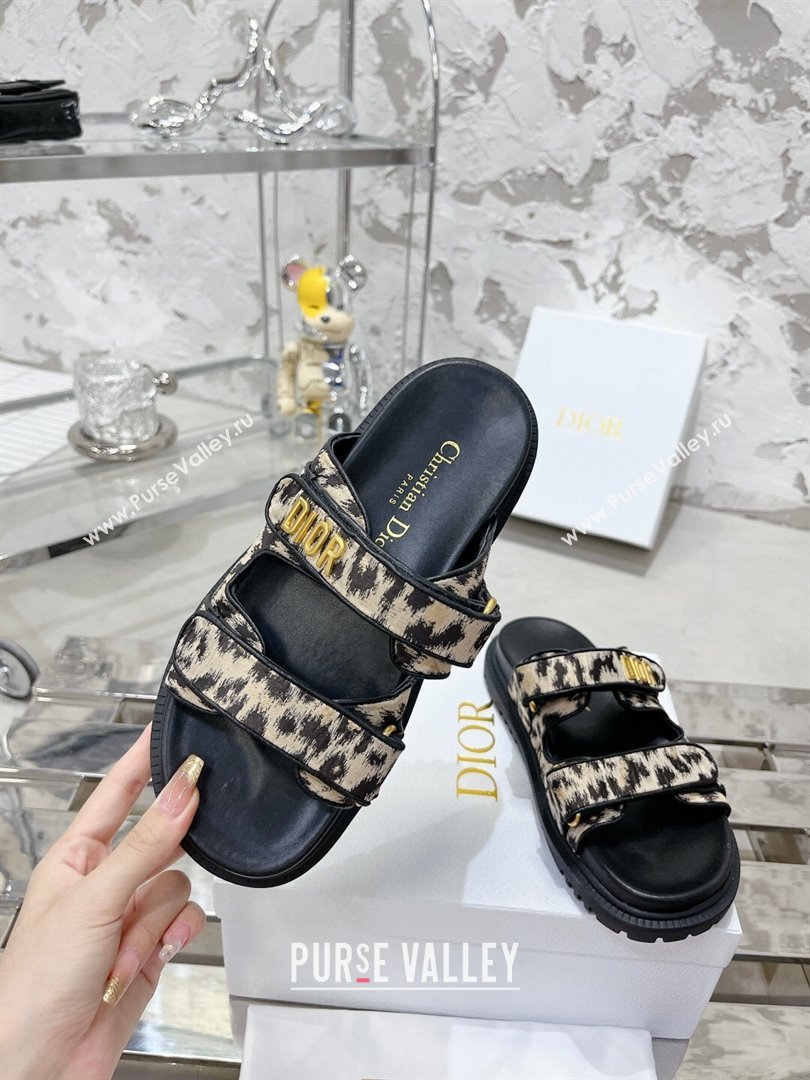 Dior Dioract Slide Sandals in Printed Canvas Beige 2025 0214 (MD-250214003)
