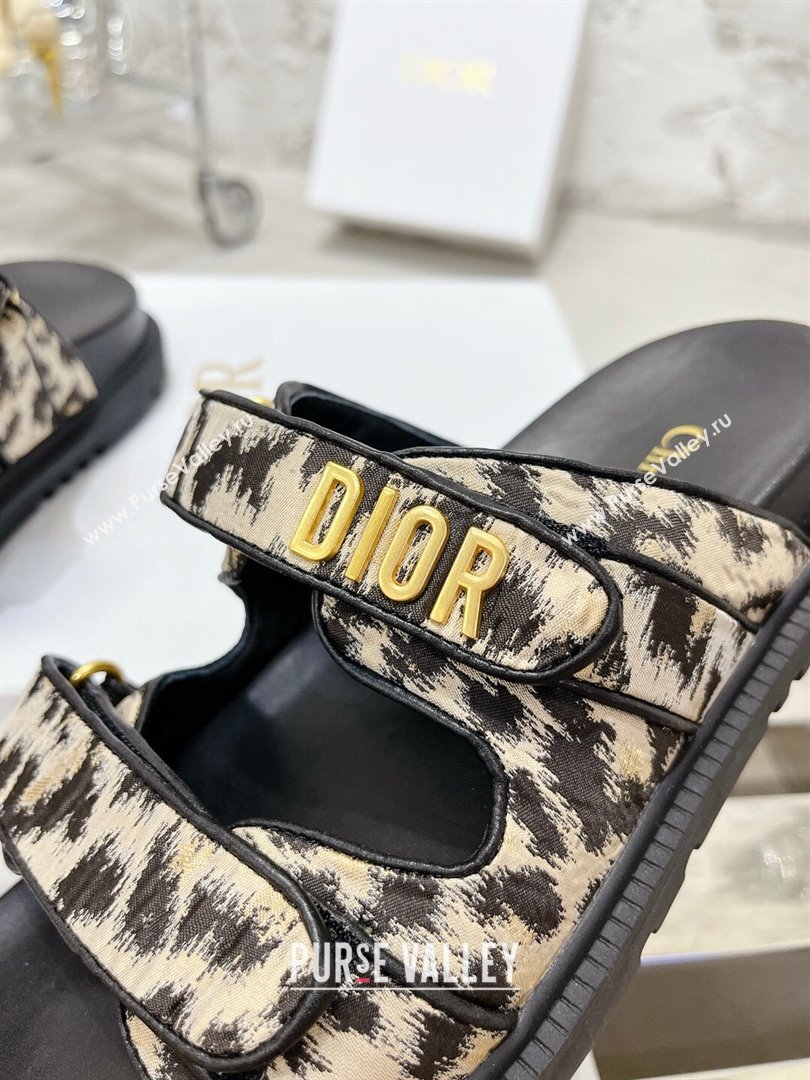Dior Dioract Slide Sandals in Printed Canvas Beige 2025 0214 (MD-250214003)