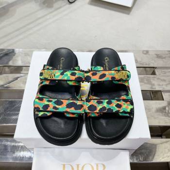 Dior Dioract Slide Sandals in Printed Canvas Green 2025 0214 (MD-250214004)