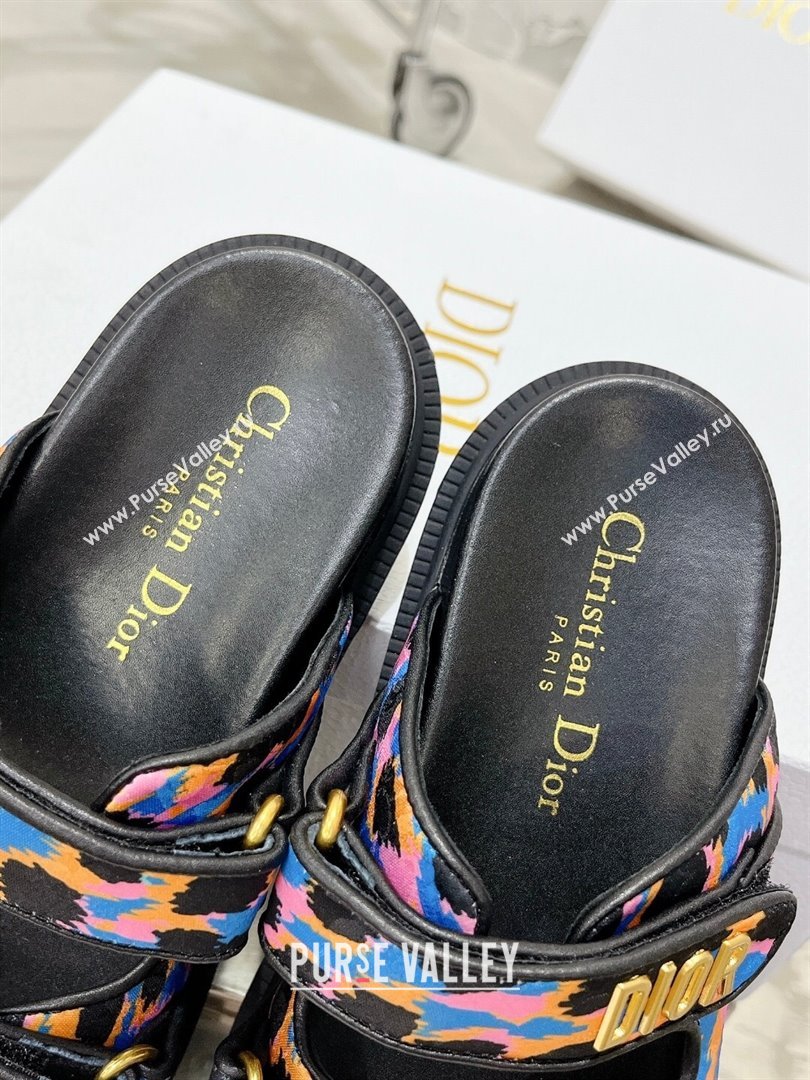 Dior Dioract Slide Sandals in Printed Canvas Blue 2025 0214 (MD-250214005)