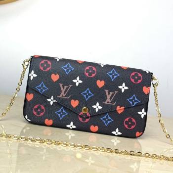 Louis Vuitton Game On Pochette Félicie Chain Clutch in Black Monogram Canvas M61276 2020 (KI-20112534)