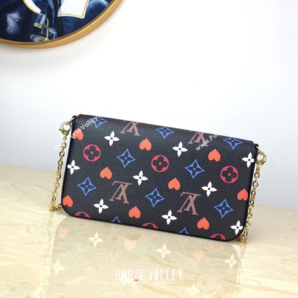 Louis Vuitton Game On Pochette Félicie Chain Clutch in Black Monogram Canvas M61276 2020 (KI-20112534)