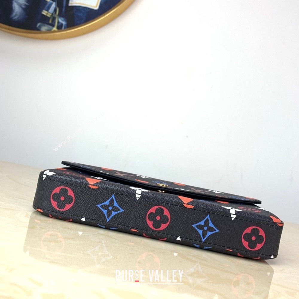 Louis Vuitton Game On Pochette Félicie Chain Clutch in Black Monogram Canvas M61276 2020 (KI-20112534)