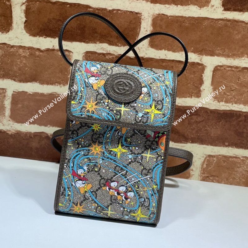 Gucci x Disney Donald Duck GG Canvas Mini Bag 647927 Beige/Blue 2020 (DLH-20112520)