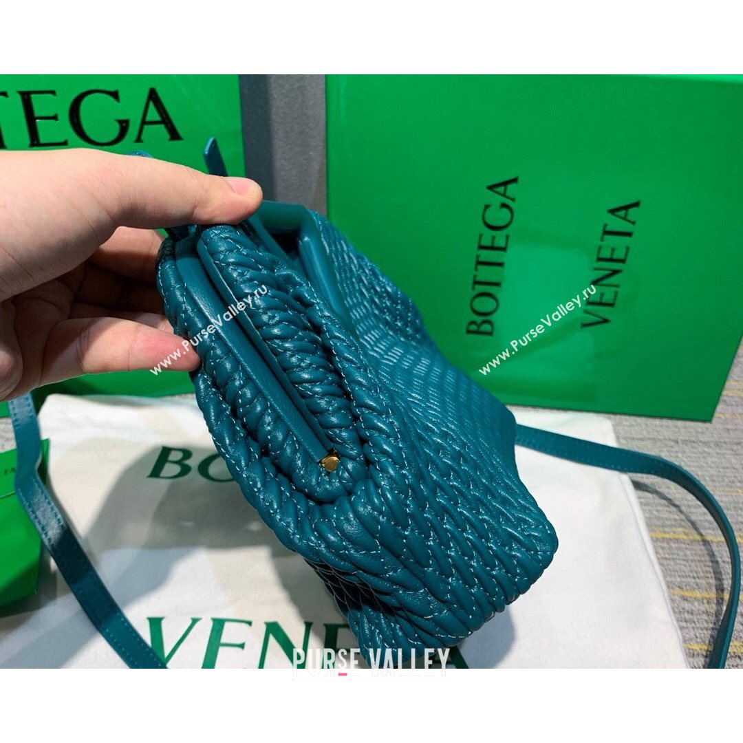 Bottega Veneta Small Point Top Handle Bag in Lozenge Quilted Leather Mallard Green 2021 (MS-21080604)