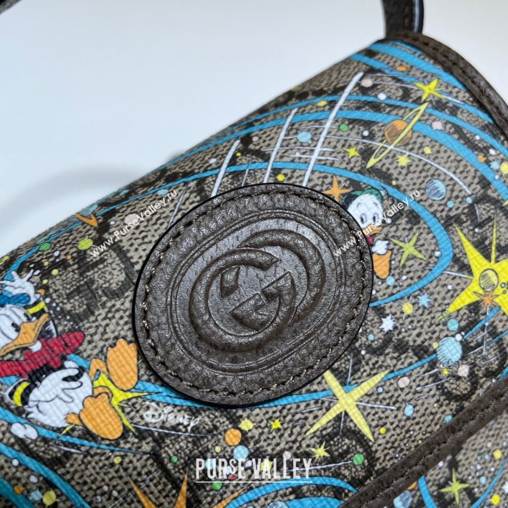 Gucci x Disney Donald Duck GG Canvas Mini Bag 647927 Beige/Blue 2020 (DLH-20112520)