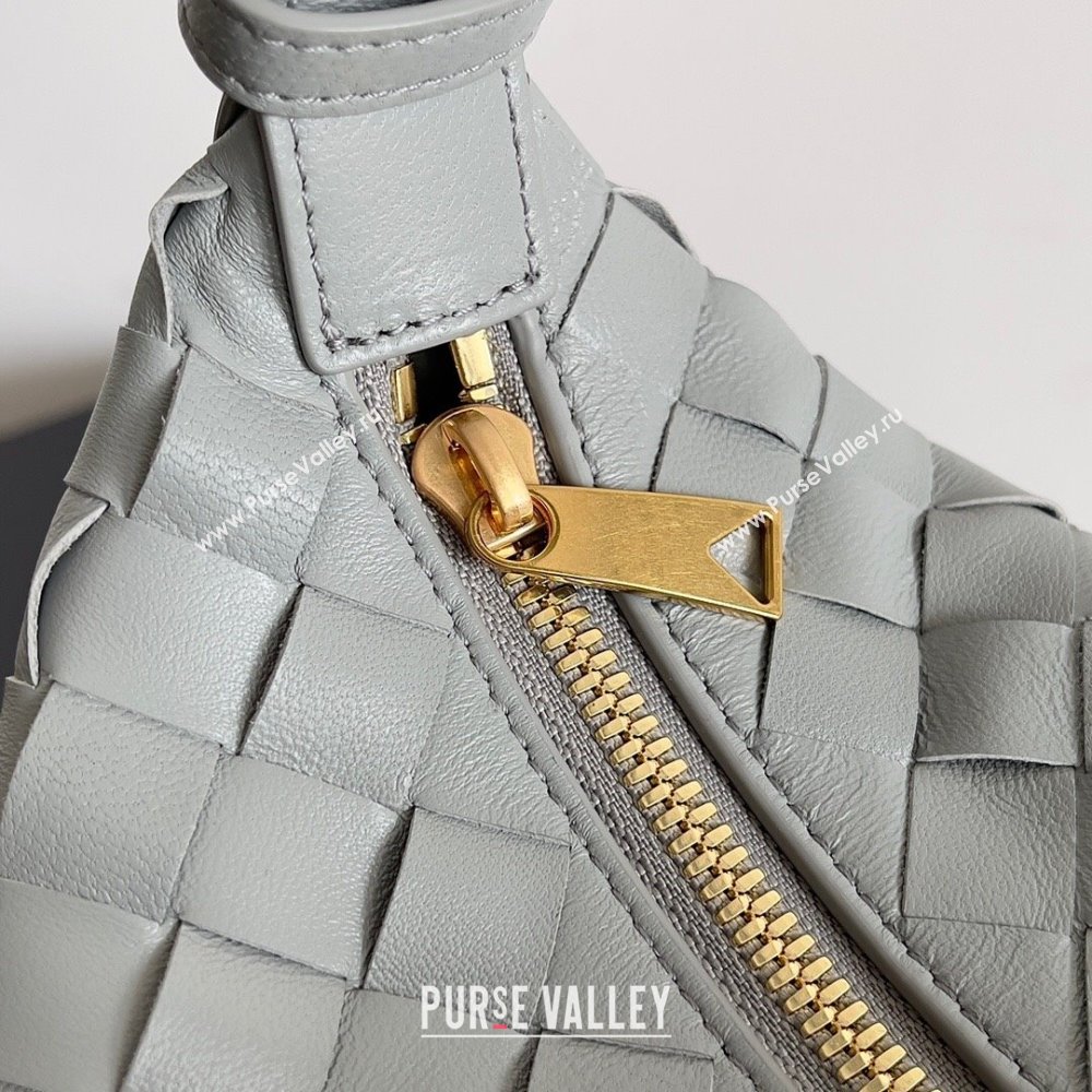 Bottega Veneta Mini Wallace Shoulder Bag in Intrecciato Soft Calfskin Leather 754443 Agate grey 2024 (MS-240119111)