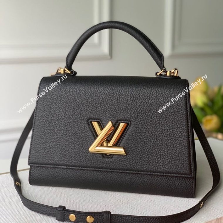 Louis Vuitton Twist One Handle Bag MM in Black Taurillon Leather M57090 2020 (KI-20110302)