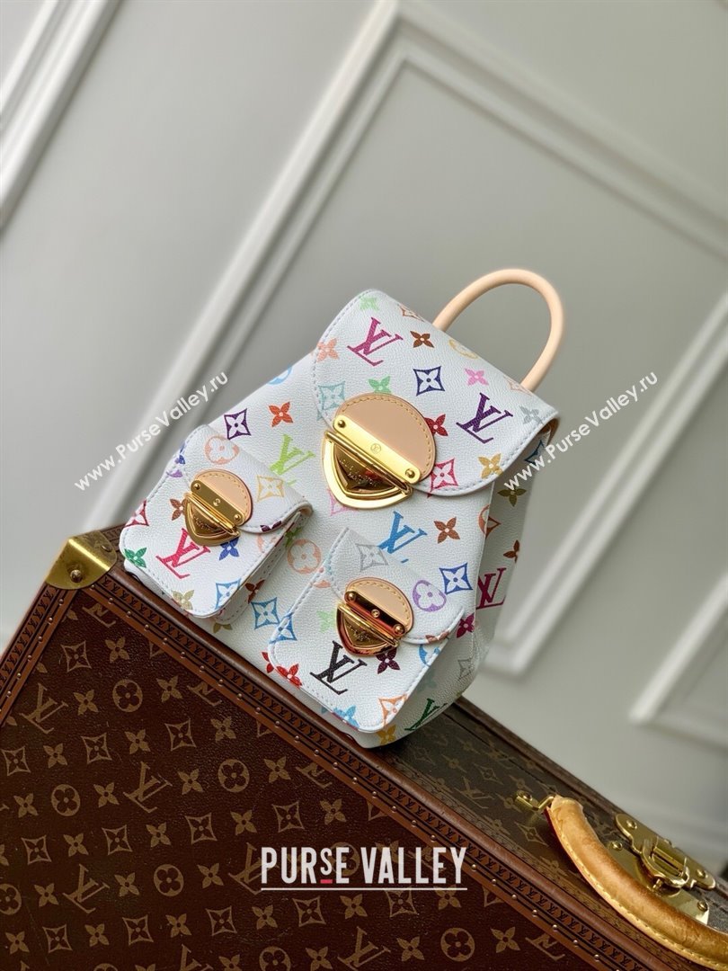 Louis Vuitton LV x TM Venice Backpack in Multicolored Monogram Canvas M13081 White 2025 (K-25030301)