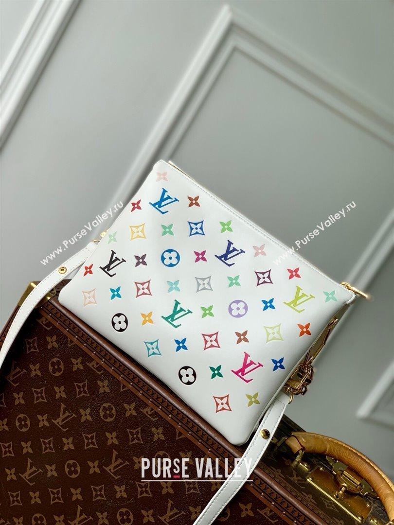 Louis Vuitton LV x TM Coussin PM in Monogram-embossed Puffy Lambskin M13233 White 2025 (K-25030302)