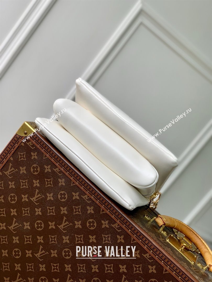 Louis Vuitton LV x TM Coussin PM in Monogram-embossed Puffy Lambskin M13233 White 2025 (K-25030302)