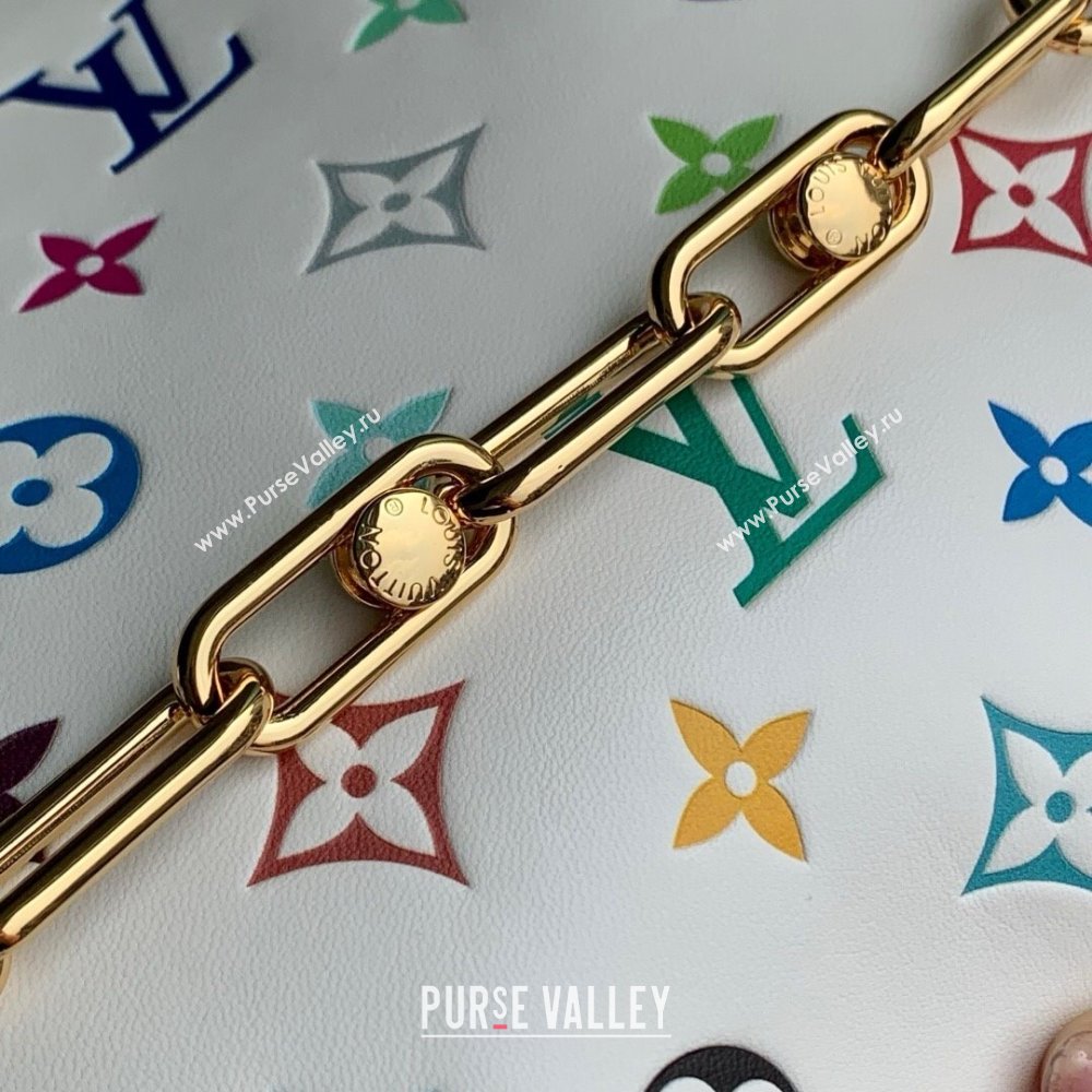 Louis Vuitton LV x TM Coussin PM in Monogram-embossed Puffy Lambskin M13233 White 2025 (K-25030302)