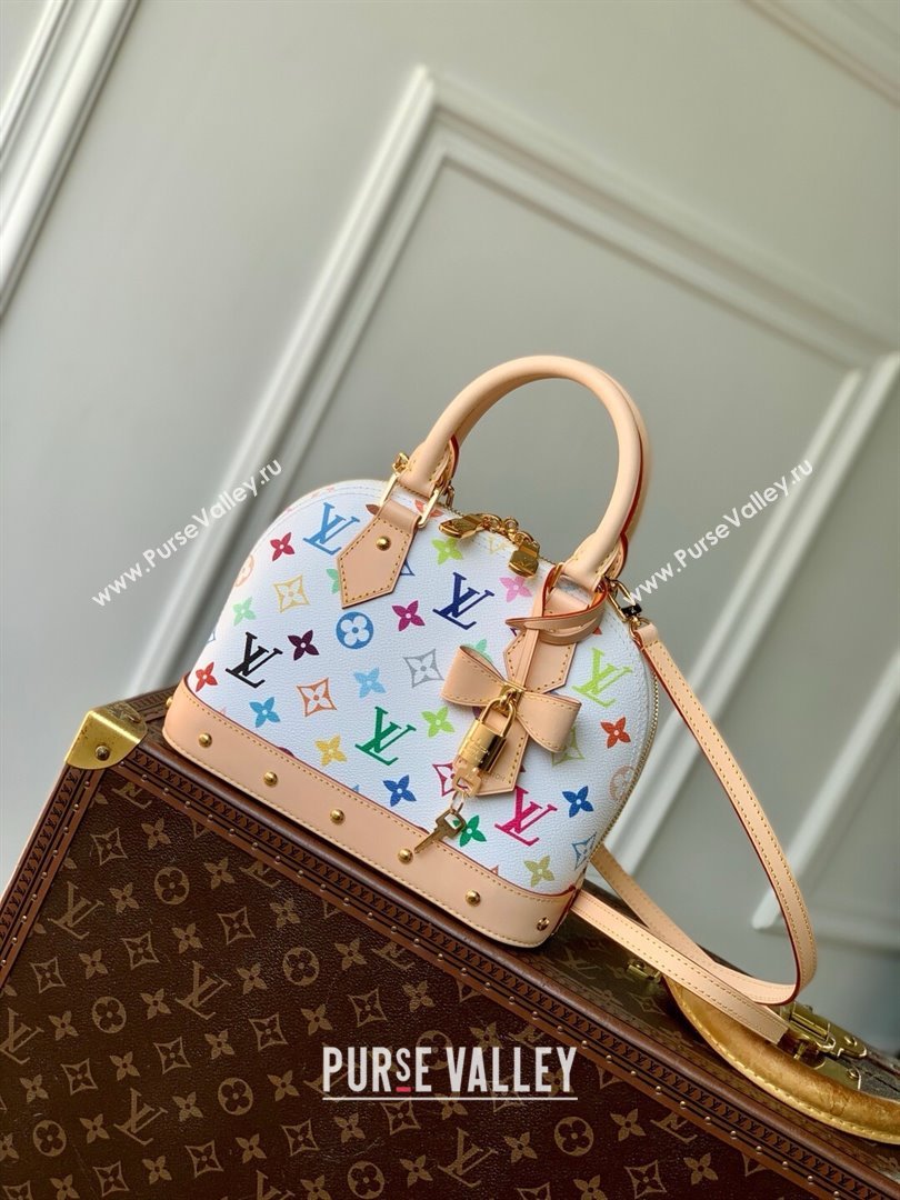 Louis Vuitton LV x TM Alma BB Bag in Multicolored Monogram Canvas M13078 White 2025 (K-25030303)
