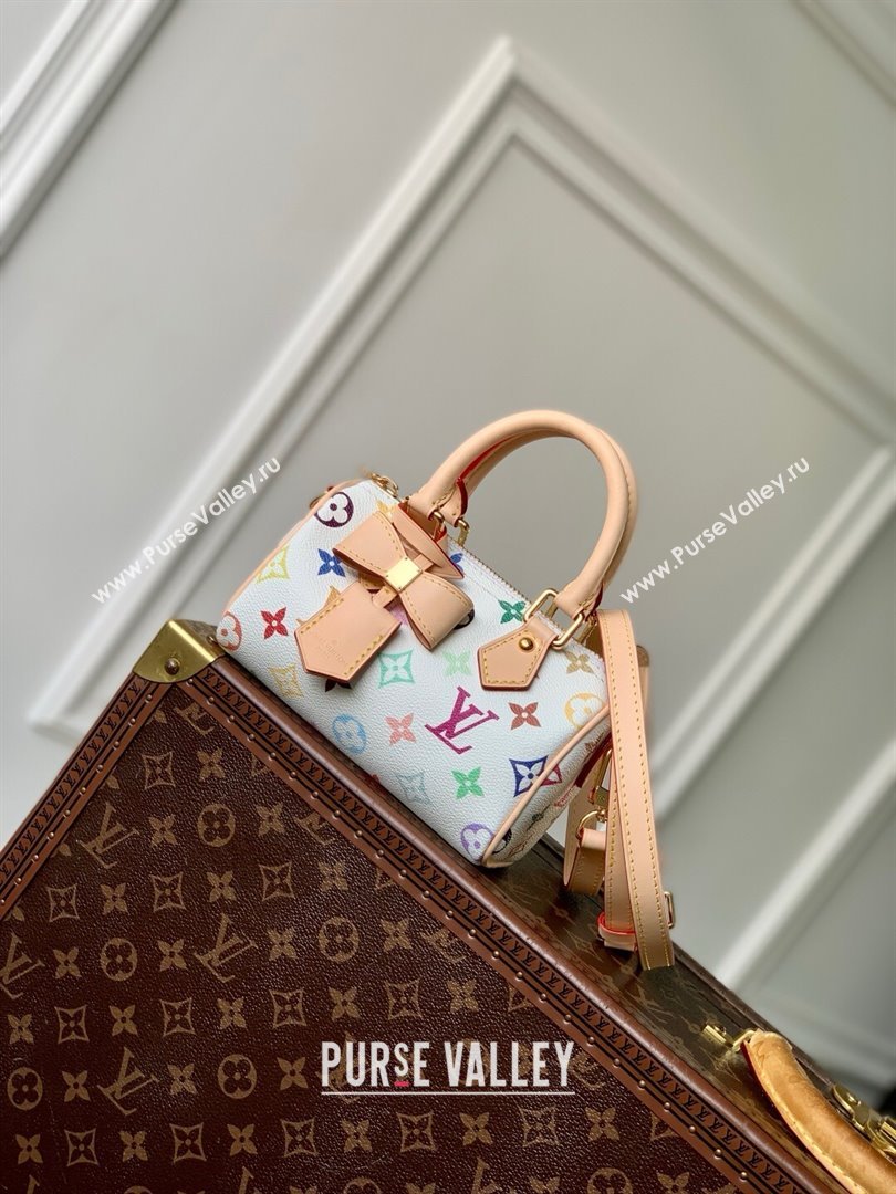Louis Vuitton LV x TM Nano Speedy Bag in Multicolored Monogram Canvas M13391 White 2025 (K-25030304)