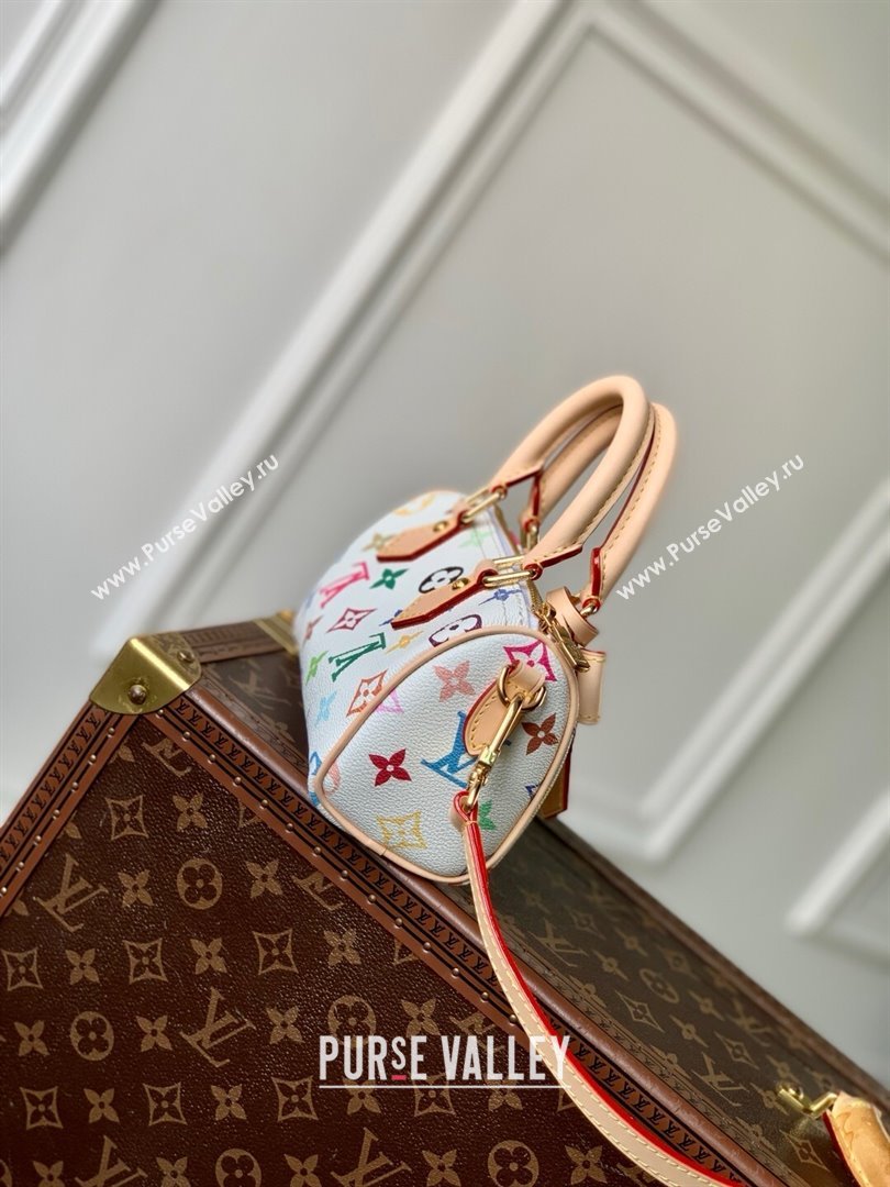 Louis Vuitton LV x TM Nano Speedy Bag in Multicolored Monogram Canvas M13391 White 2025 (K-25030304)
