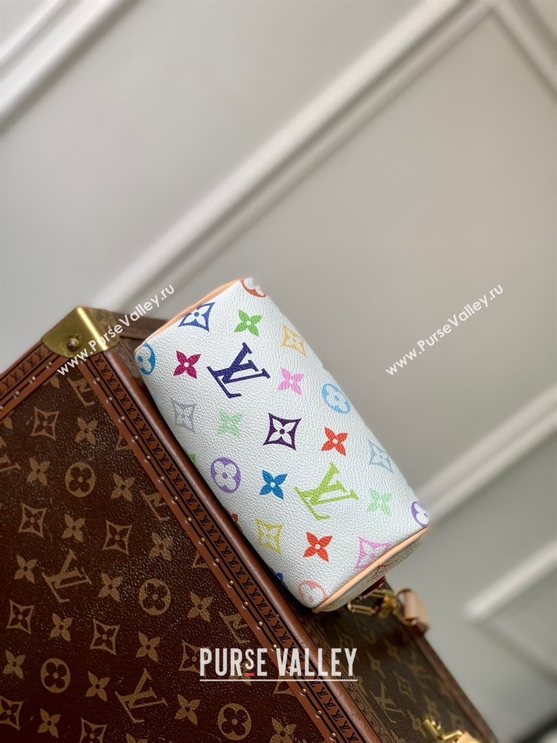 Louis Vuitton LV x TM Nano Speedy Bag in Multicolored Monogram Canvas M13391 White 2025 (K-25030304)