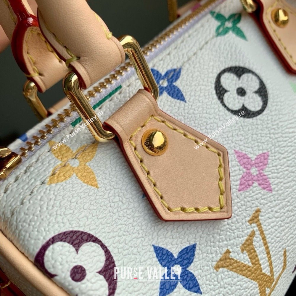 Louis Vuitton LV x TM Nano Speedy Bag in Multicolored Monogram Canvas M13391 White 2025 (K-25030304)