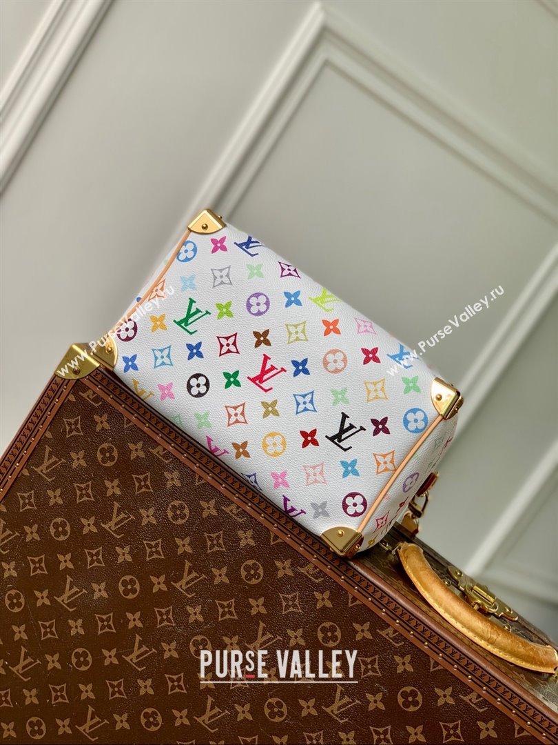 Louis Vuitton LV x TM Speedy Bandouliere 25 Bag in Multicolored Monogram Canvas M13085 White 2025 (K-25030305)