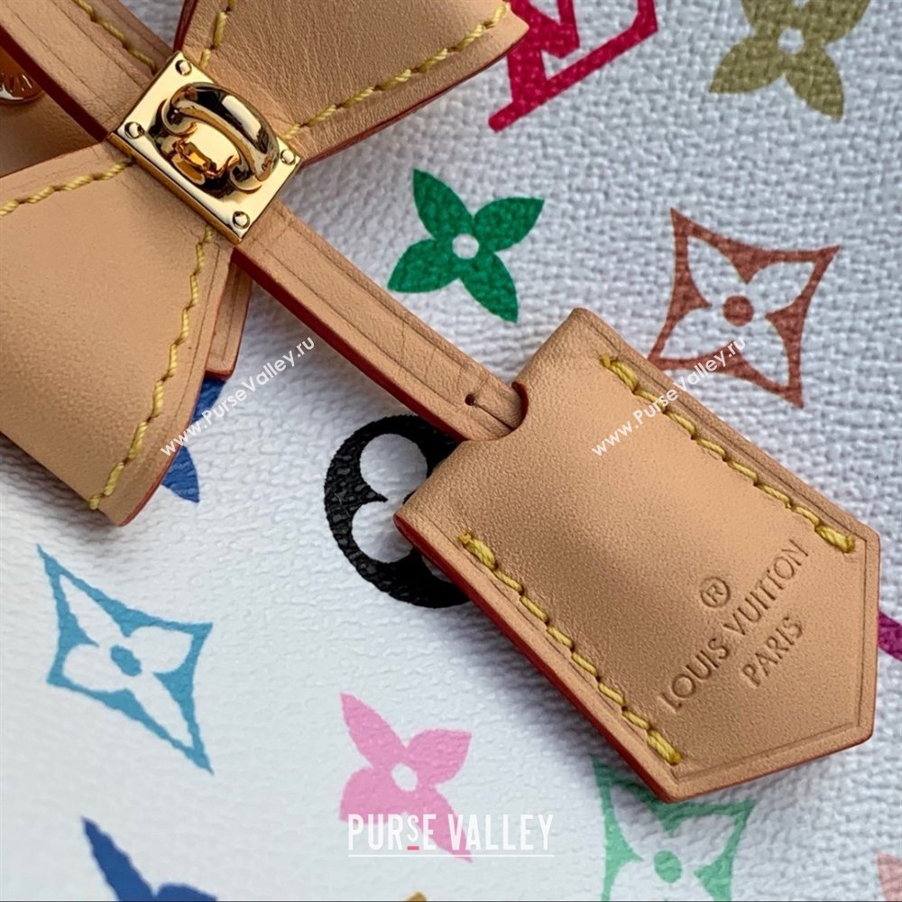 Louis Vuitton LV x TM Speedy Bandouliere 25 Bag in Multicolored Monogram Canvas M13085 White 2025 (K-25030305)