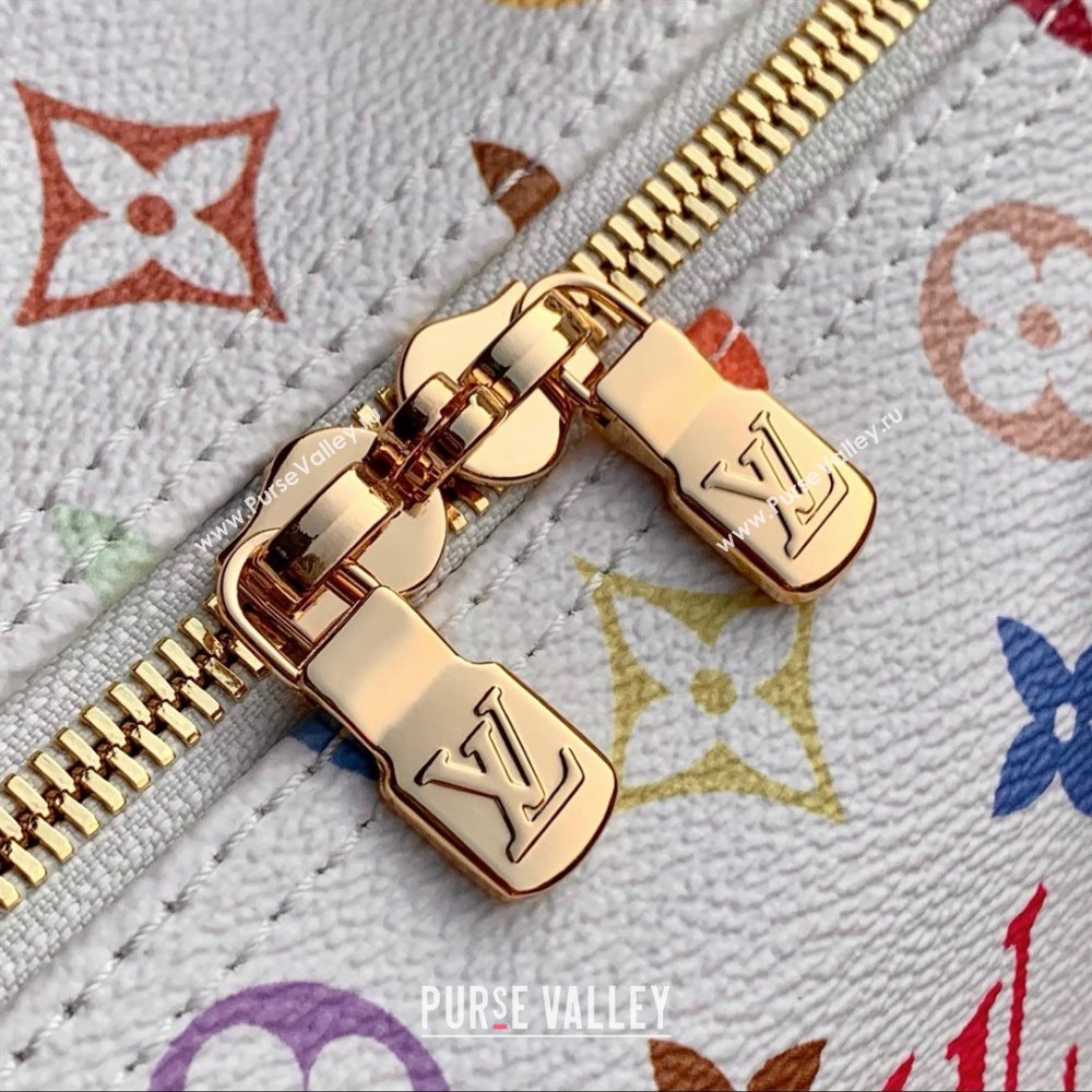 Louis Vuitton LV x TM Speedy Bandouliere 25 Bag in Multicolored Monogram Canvas M13085 White 2025 (K-25030305)