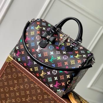 Louis Vuitton LV x TM Speedy Soft 30 Bag in Multicolored Monogram Canvas M13257 Black 2025 (K-25030306)
