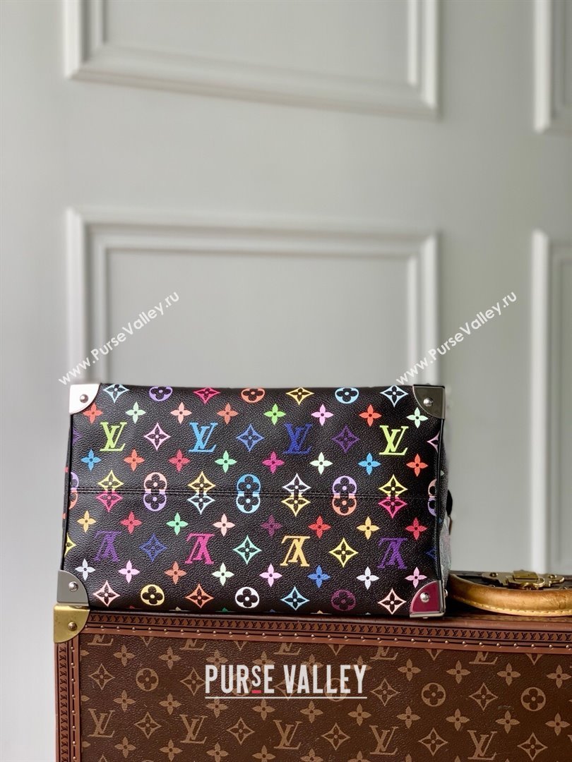 Louis Vuitton LV x TM Speedy Soft 30 Bag in Multicolored Monogram Canvas M13257 Black 2025 (K-25030306)