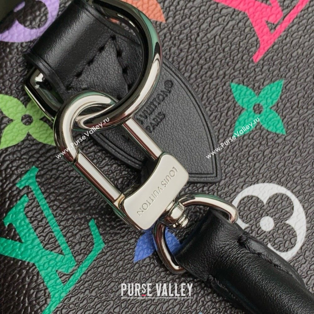 Louis Vuitton LV x TM Speedy Soft 30 Bag in Multicolored Monogram Canvas M13257 Black 2025 (K-25030306)