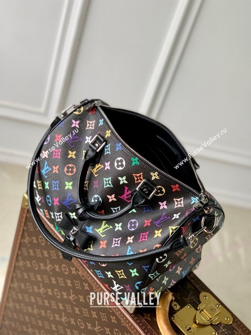 Louis Vuitton LV x TM Speedy Soft 30 Bag in Multicolored Monogram Canvas M13257 Black 2025 (K-25030306)