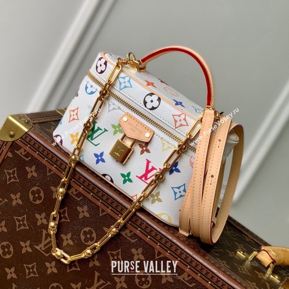 Louis Vuitton LV x TM Vanity Chain Pouch in Multicolored Monogram Canvas M13662 White 2025 (K-25030308)