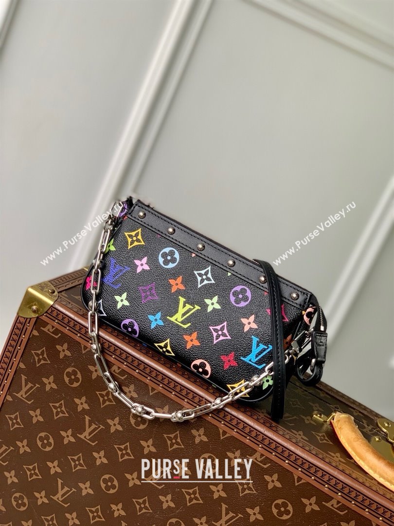 Louis Vuitton LV x TM Pochette Accessoires in Multicolored Monogram Canvas M13663 Black 2025 (K-25030310)
