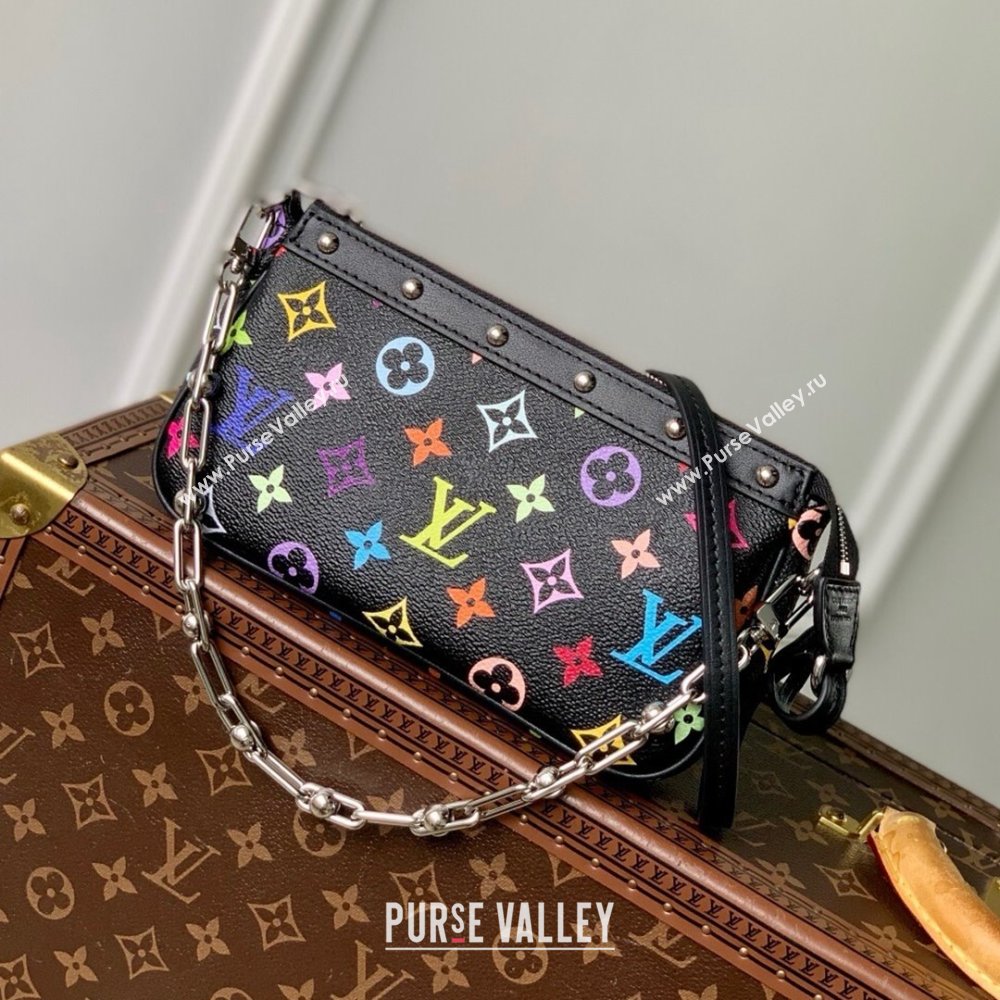 Louis Vuitton LV x TM Pochette Accessoires in Multicolored Monogram Canvas M13663 Black 2025 (K-25030310)