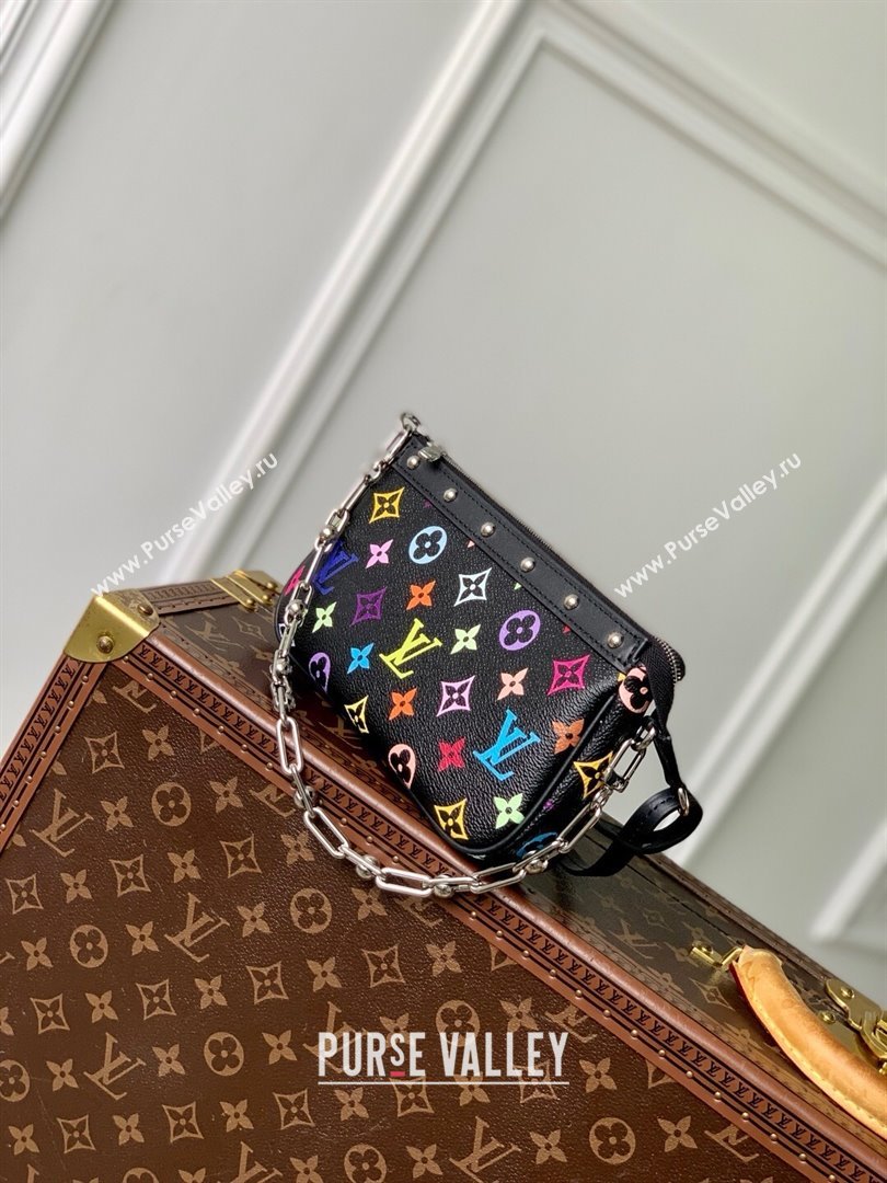 Louis Vuitton LV x TM Pochette Accessoires in Multicolored Monogram Canvas M13663 Black 2025 (K-25030310)