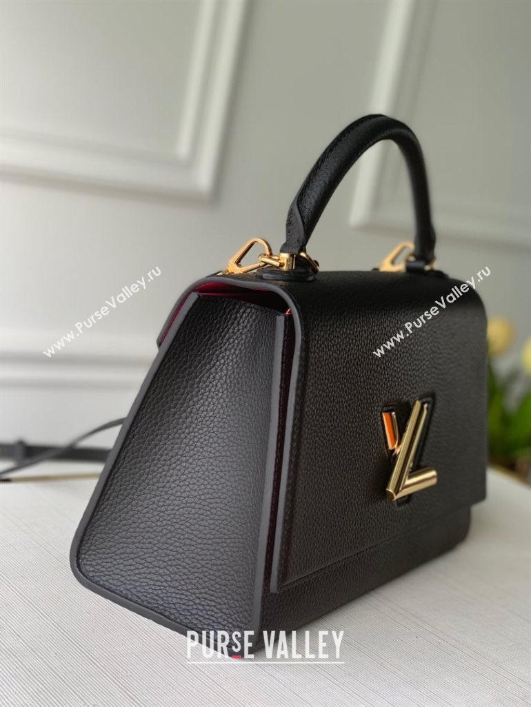 Louis Vuitton Twist One Handle Bag MM in Black Taurillon Leather M57090 2020 (KI-20110302)