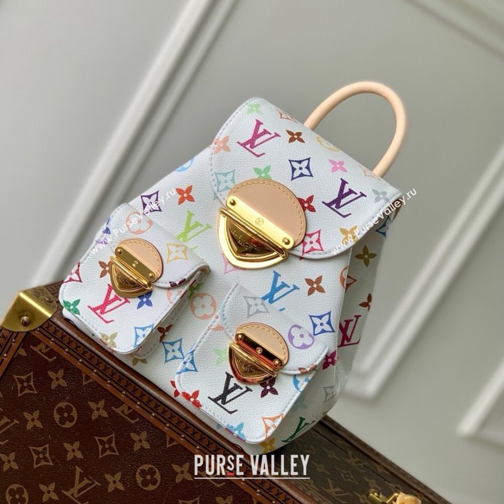 Louis Vuitton LV x TM Venice Backpack in Multicolored Monogram Canvas M13081 White 2025 (K-25030301)