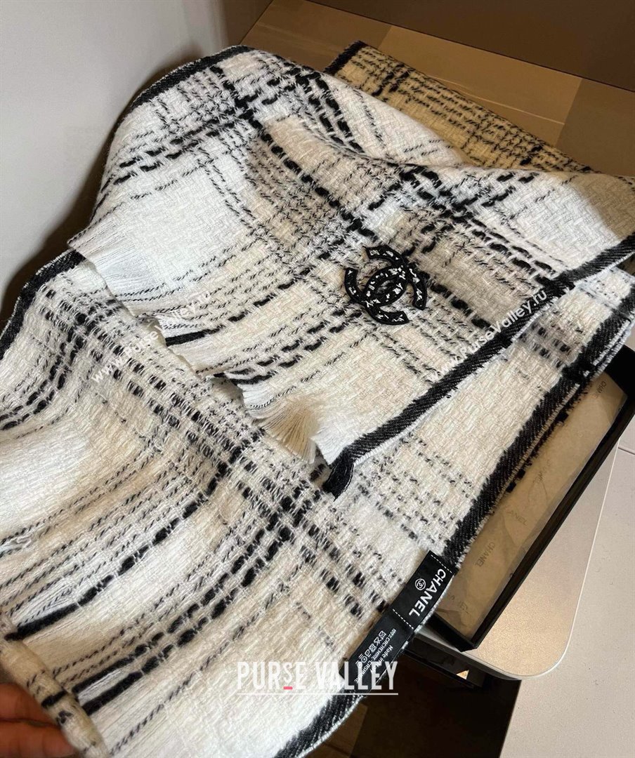 Chanel LongScarf CH121111 White 2024 (O-24121111)