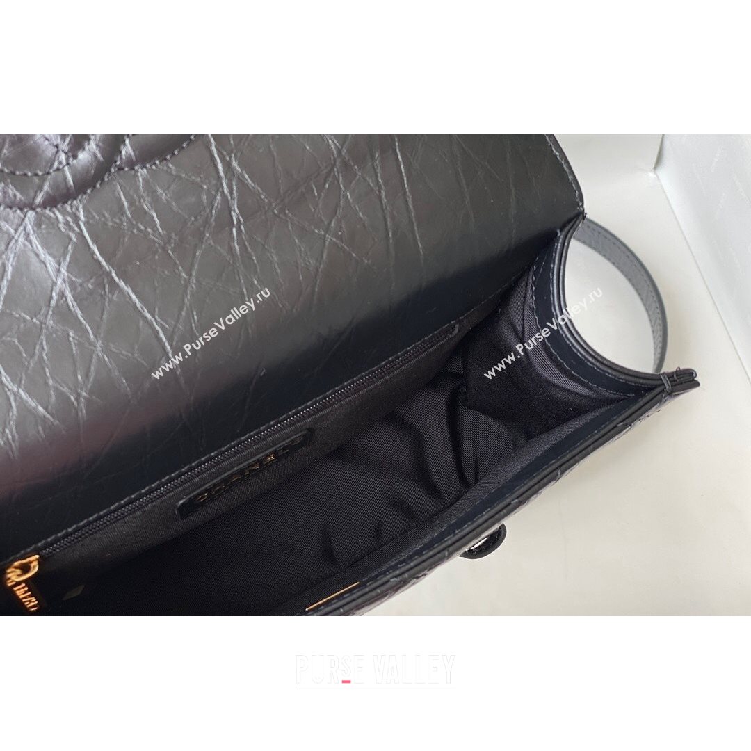 Chanel Aged Calfskin Messenger Flap Bag AS2696 Black/Gold 2021 (SM-21082739)