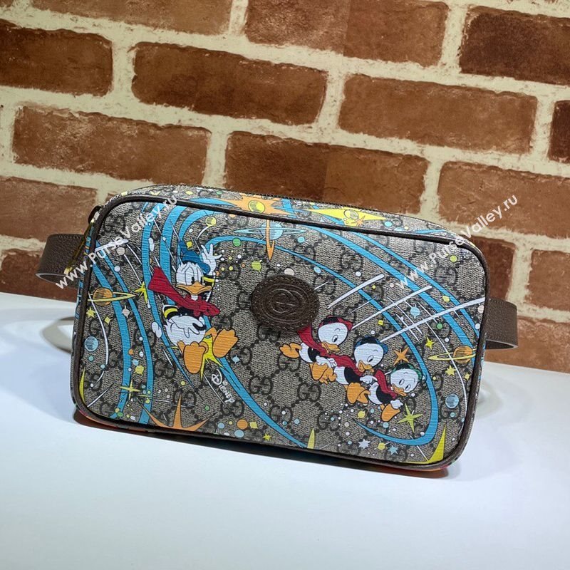 Gucci x Disney Donald Duck GG Canvas Belt Bag 602695 Beige/Blue 2020 (DLH-20112523)