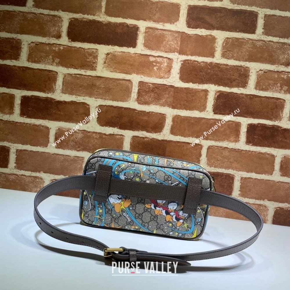 Gucci x Disney Donald Duck GG Canvas Belt Bag 602695 Beige/Blue 2020 (DLH-20112523)