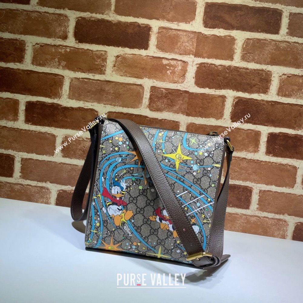 Gucci x Disney Donald Duck GG Canvas Messenger Bag 645054 Beige/Blue 2020 (DLH-20112524)