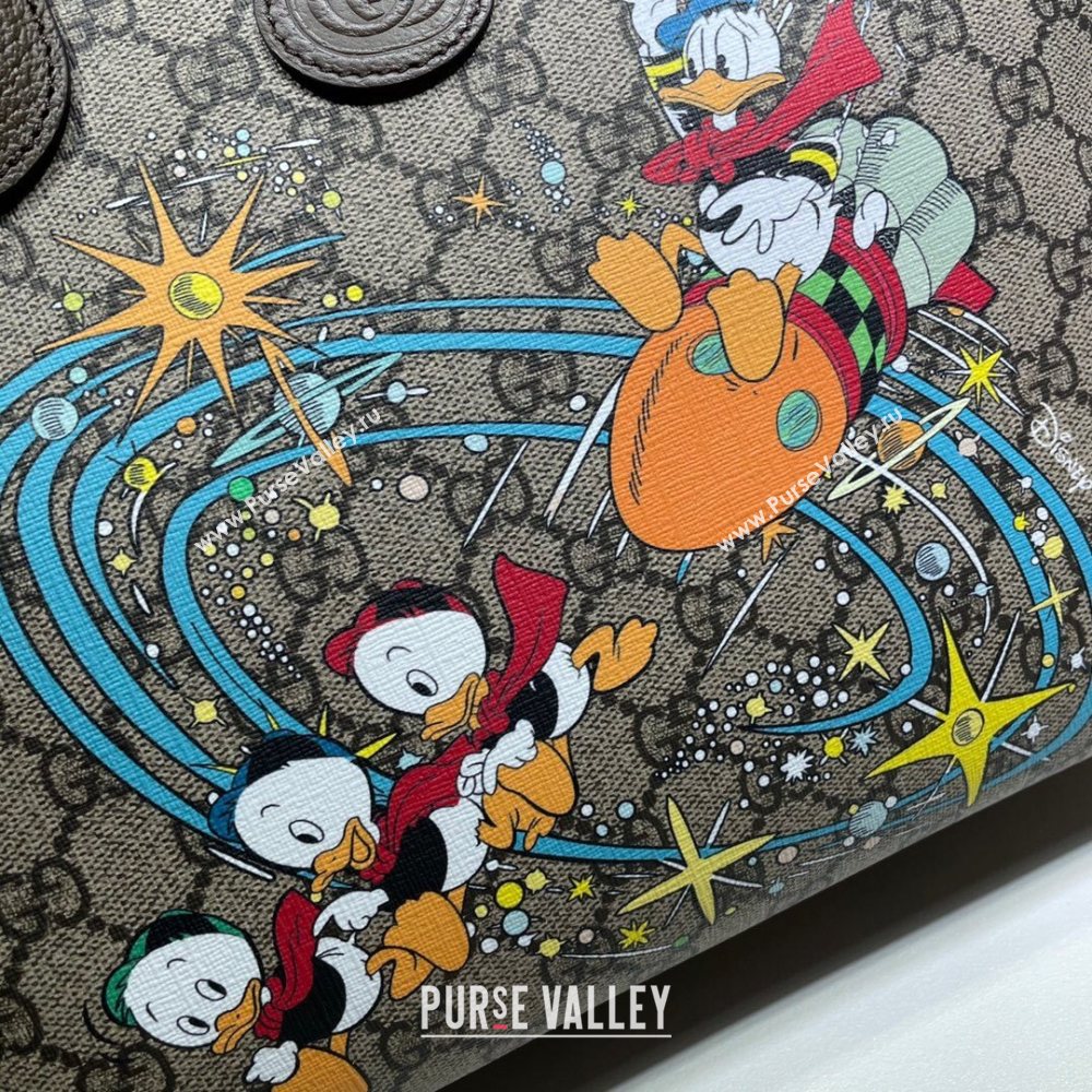 Gucci x Disney Donald Duck GG Canvas Tote Bag 648134 Beige/Blue 2020 (DLH-20112525)