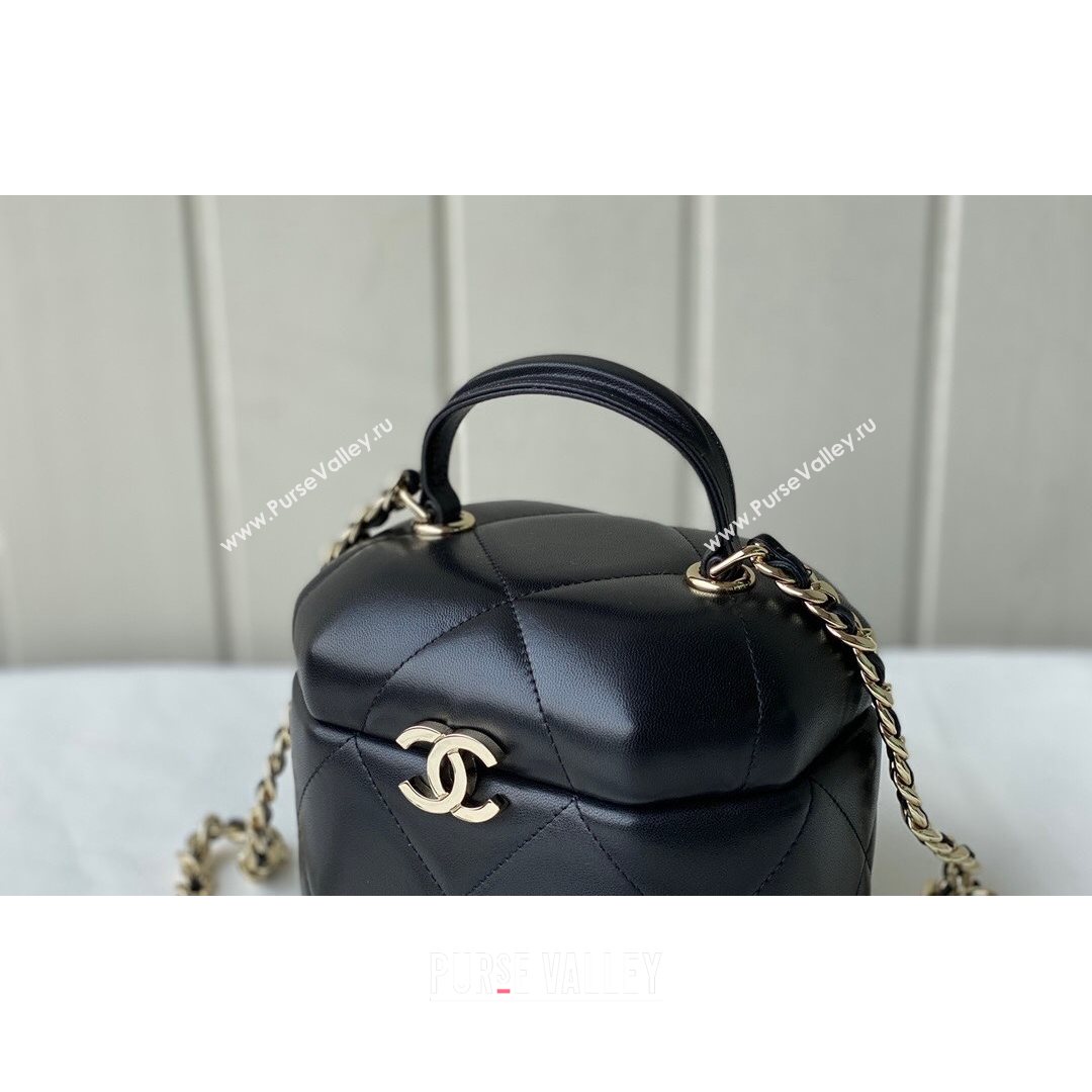 Chanel Lambskin Small Vanity Case AS2630 Black 2021 (SM-21082740)
