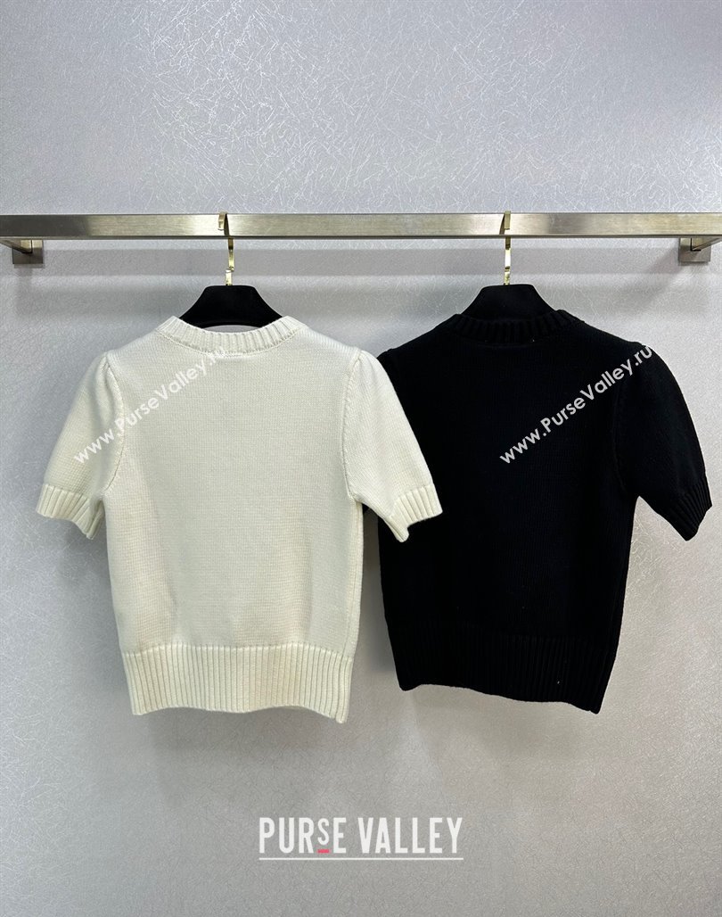 Chanel Wool Cashmere Short-sleeved Sweater CH120114 2023 (Q-23120114)