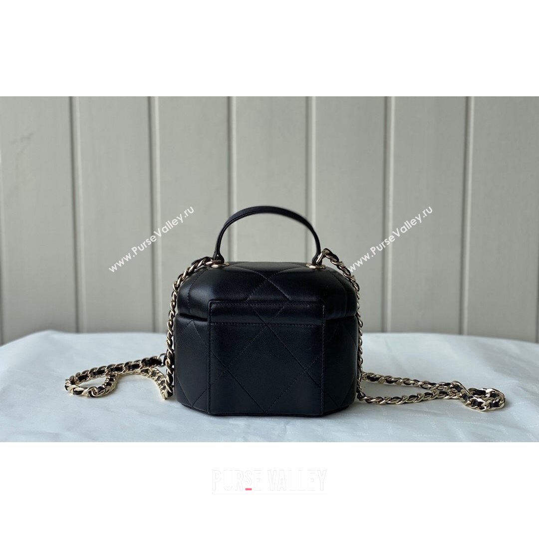 Chanel Lambskin Small Vanity Case AS2630 Black 2021 (SM-21082740)