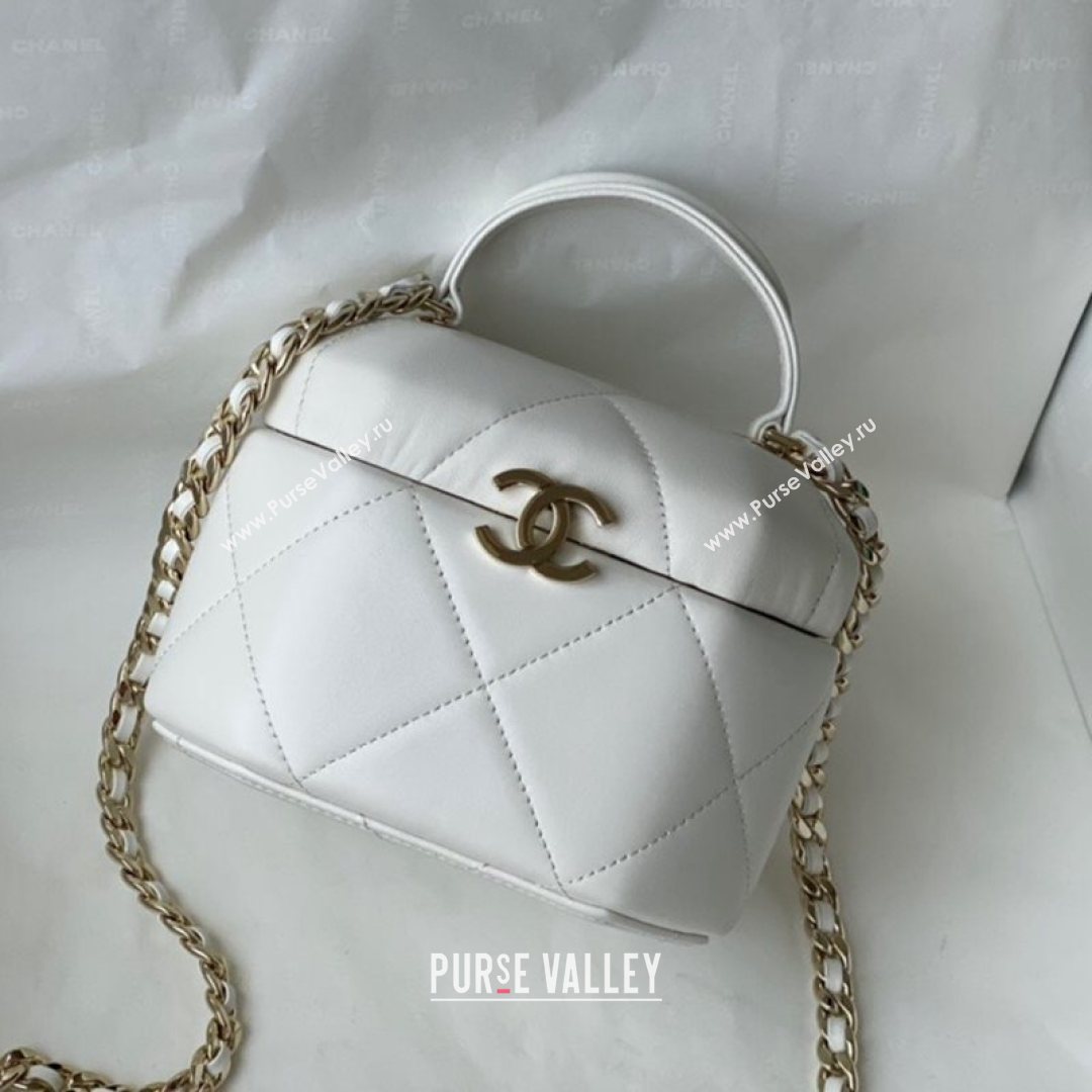 Chanel Lambskin Small Vanity Case AS2630 White 2021 (SM-21082741)