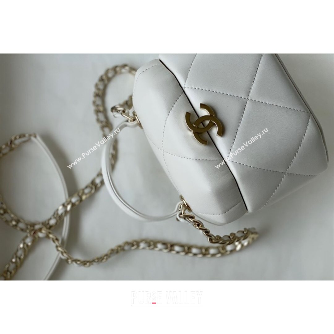 Chanel Lambskin Small Vanity Case AS2630 White 2021 (SM-21082741)