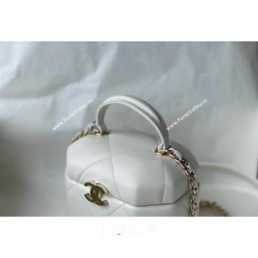 Chanel Lambskin Small Vanity Case AS2630 White 2021 (SM-21082741)