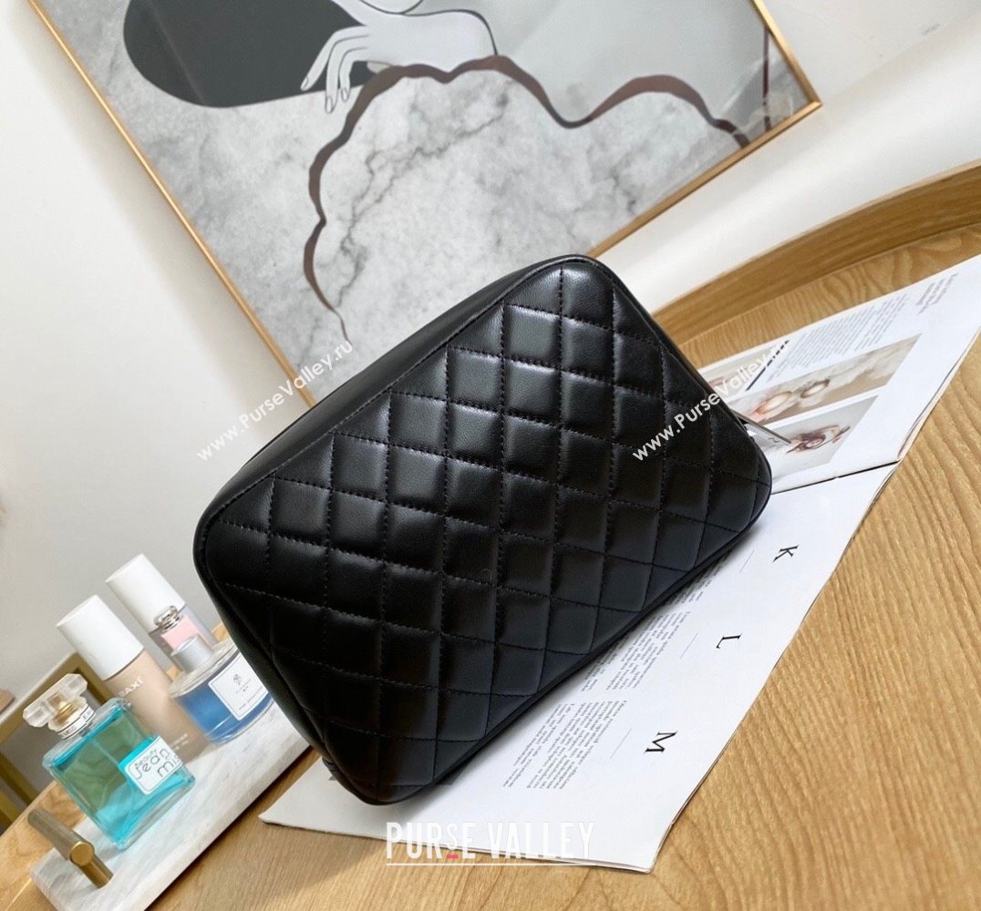 Chanel Lambskin Small Cosmetic Vanity Pouch Black 2022 07 (YF-22022828)