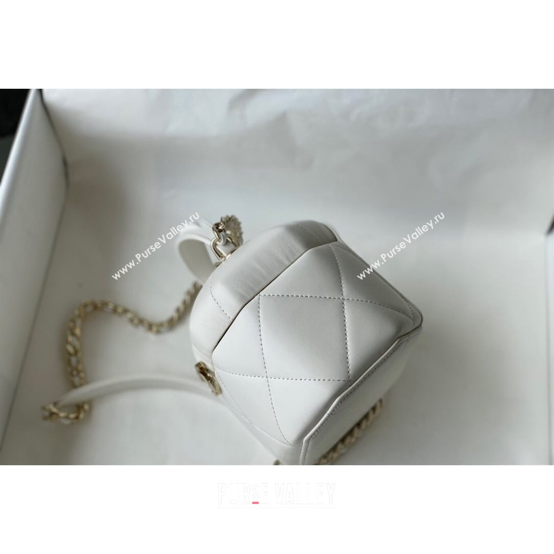 Chanel Lambskin Small Vanity Case AS2630 White 2021 (SM-21082741)